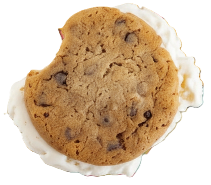 Cookie ice cream sandwich